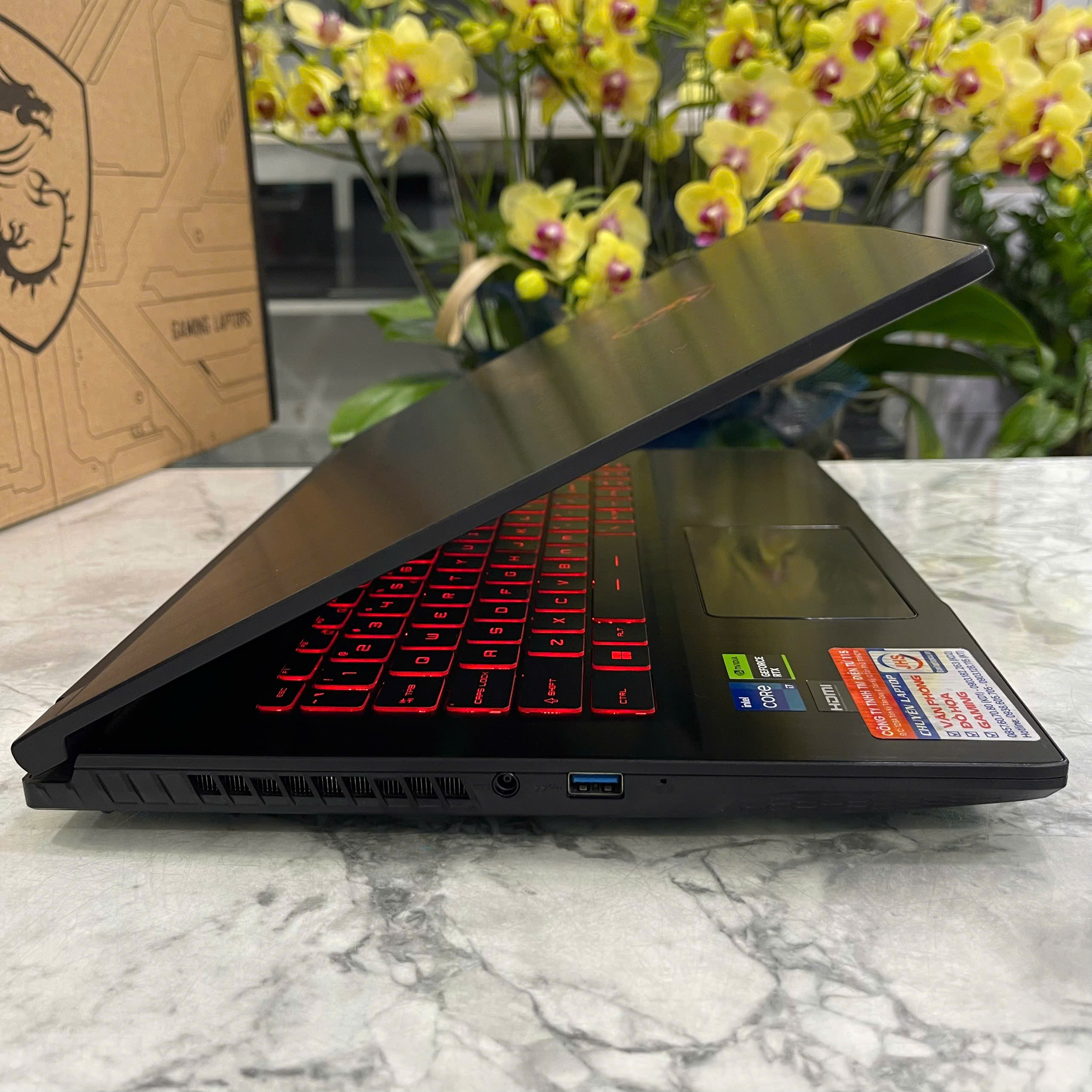 MSI Thin GF63 Thin 12UC CORE I7-12650H RAM 8GB SSD 512GB RTX 3050 4GB MÀN HÌNH 15.6'' IPS Fhd 144.Hz
