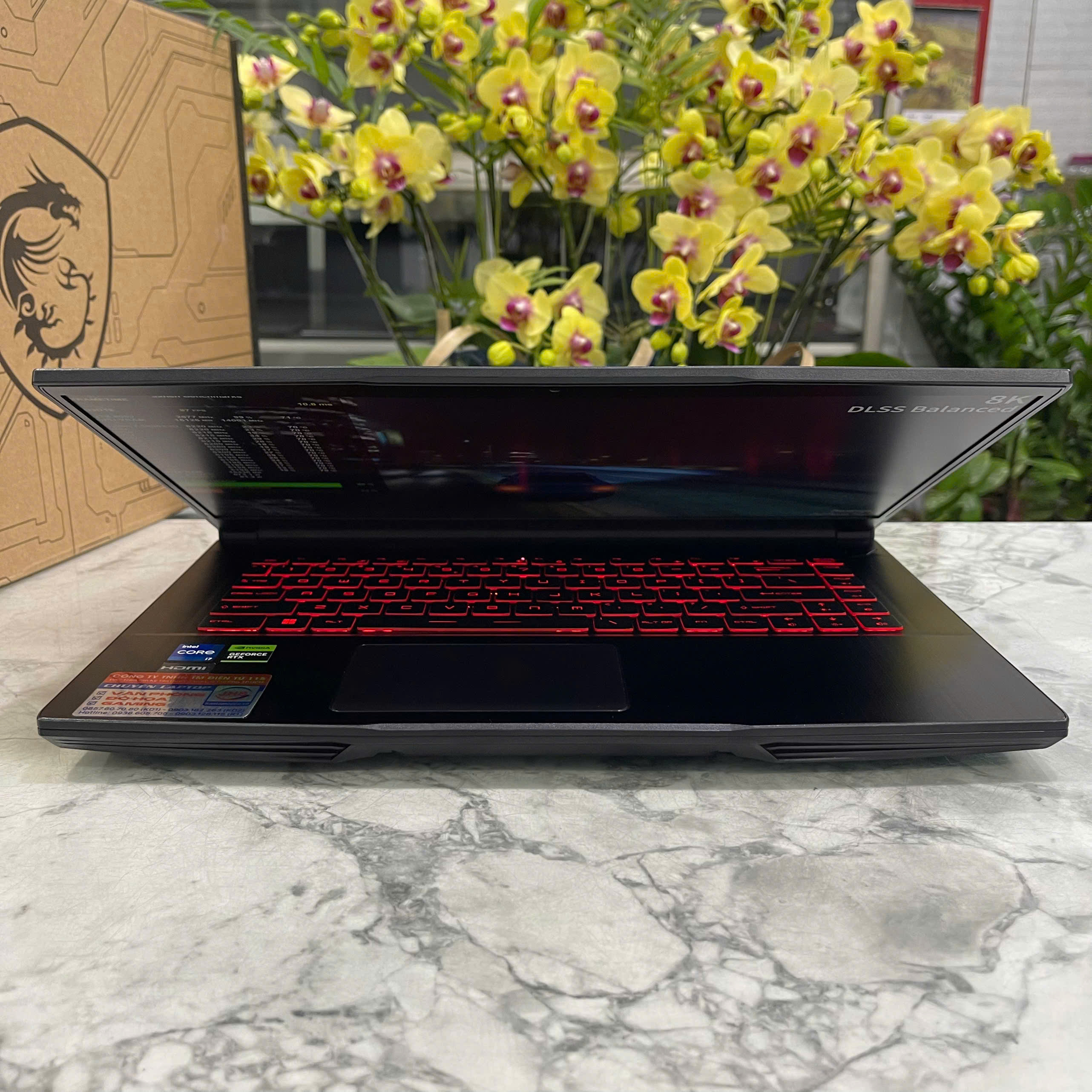 MSI Thin GF63 Thin 12UC CORE I7-12650H RAM 8GB SSD 512GB RTX 3050 4GB MÀN HÌNH 15.6'' IPS Fhd 144.Hz