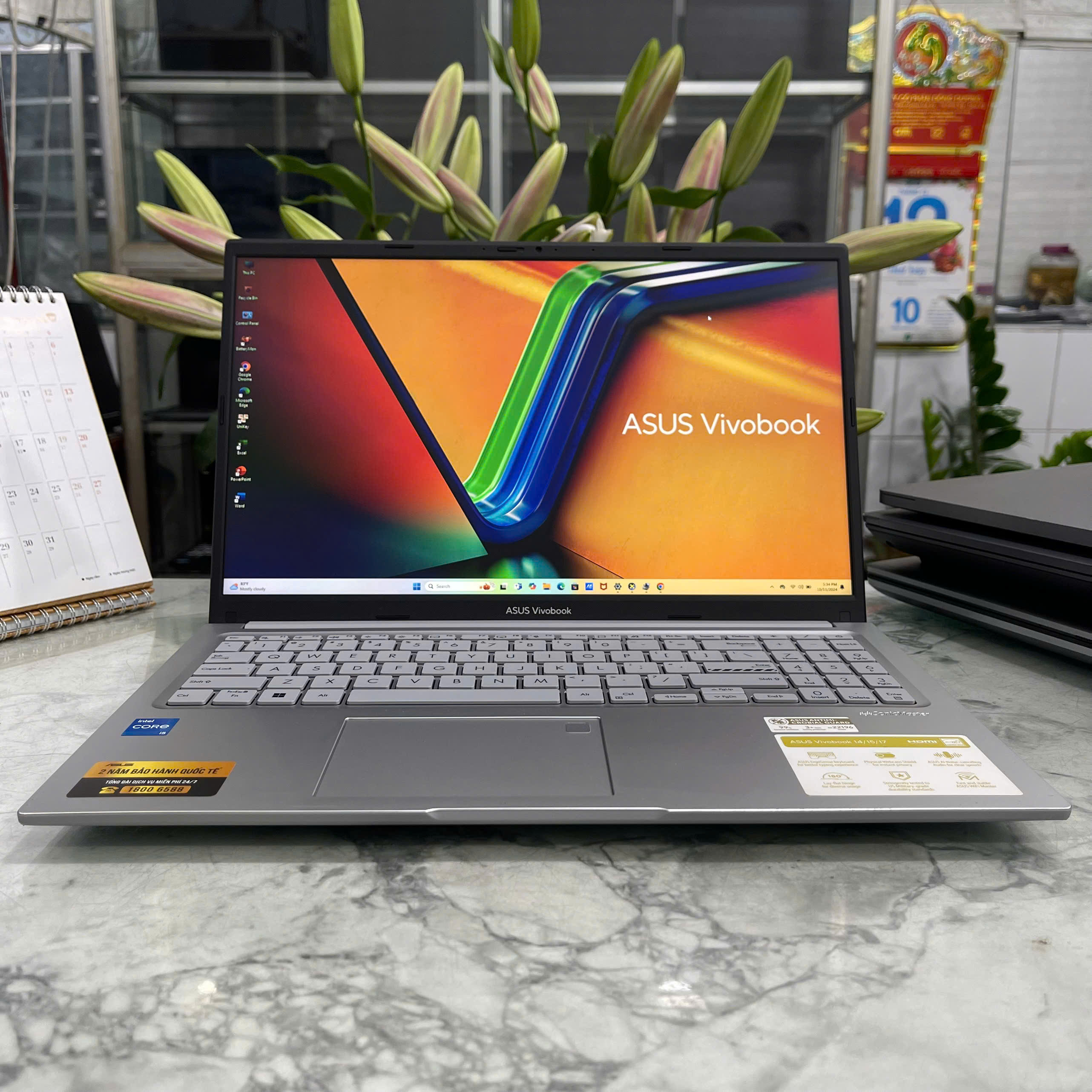 Asus Vivobook 15 X1504VA-NJ025W (CÒN BẢO HÀNH HÃNG- GÍA TỐT) Core I5-1335U Ram 8Gb Ssd 512Gb Màn Hình 15.6''Inch Fhd IPS