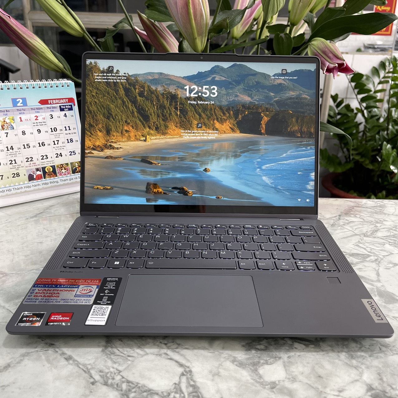 Lenovo Ideapad Flex 5 14ALC7 Máy LikeNew AMD Ryzen 5-5500U Ram 16gb Ssd 512gb Màn Hình 14.0" Fhd IPS Touch