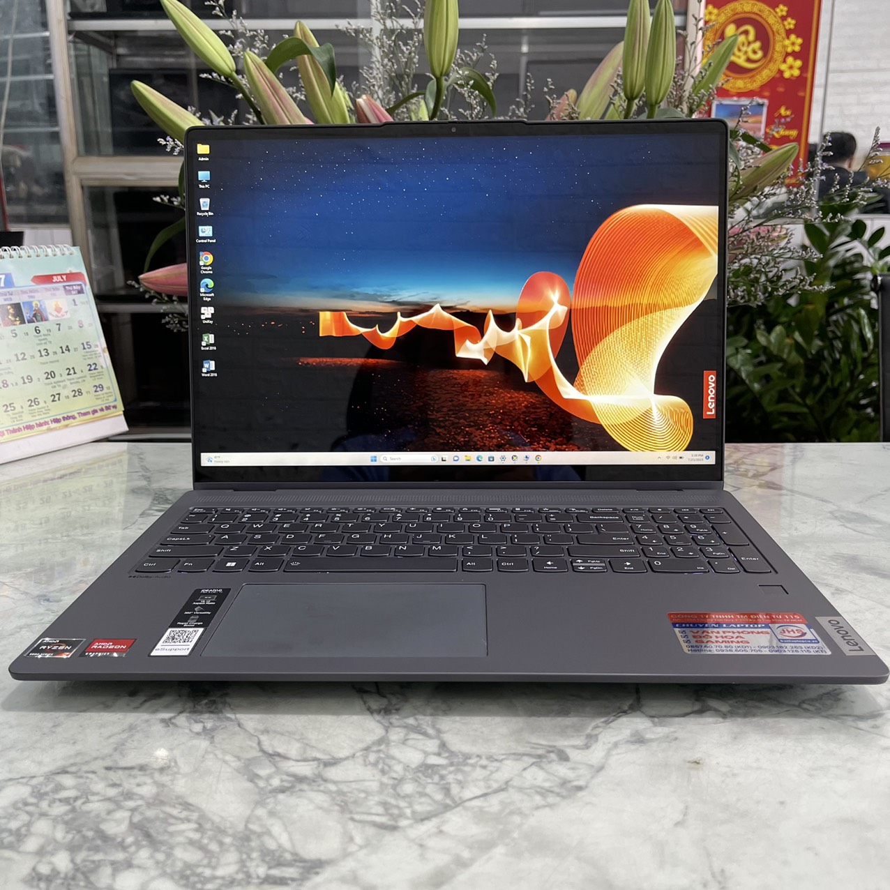 Lenovo Ideapad Flex 5 16ITLC7 Máy LikeNew Ryzen 7 5700U Ram 16gb Ssd 512gb Màn Hình 16.7" WUXGA TouchScreen, Xoay gập 360