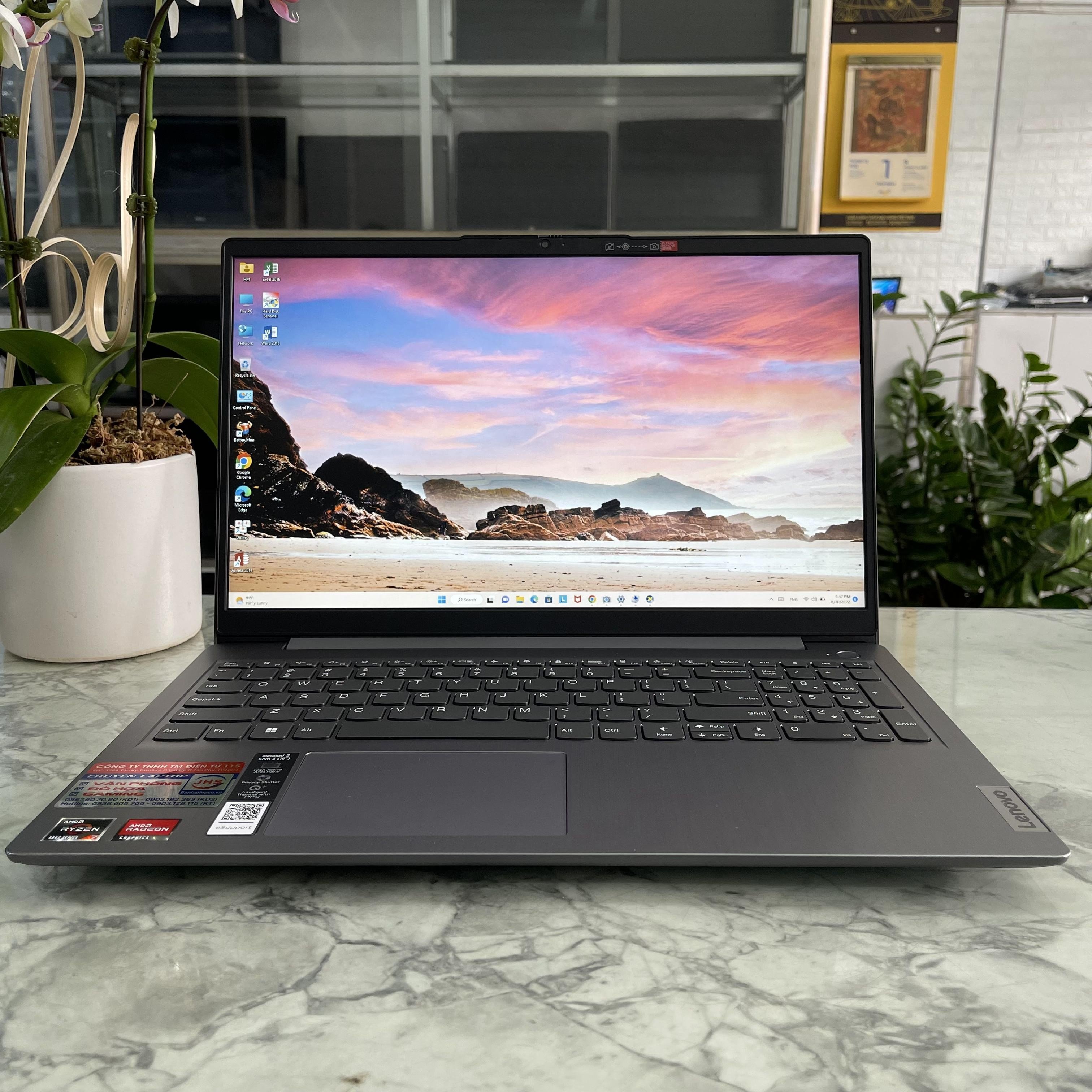 Lenovo IdeaPad Slim3 15ALC6 Máy LikeNew Ryzen 7-5700U Ram 16gb Ssd 512gb Màn Hình 15.6'' FullHD IPS