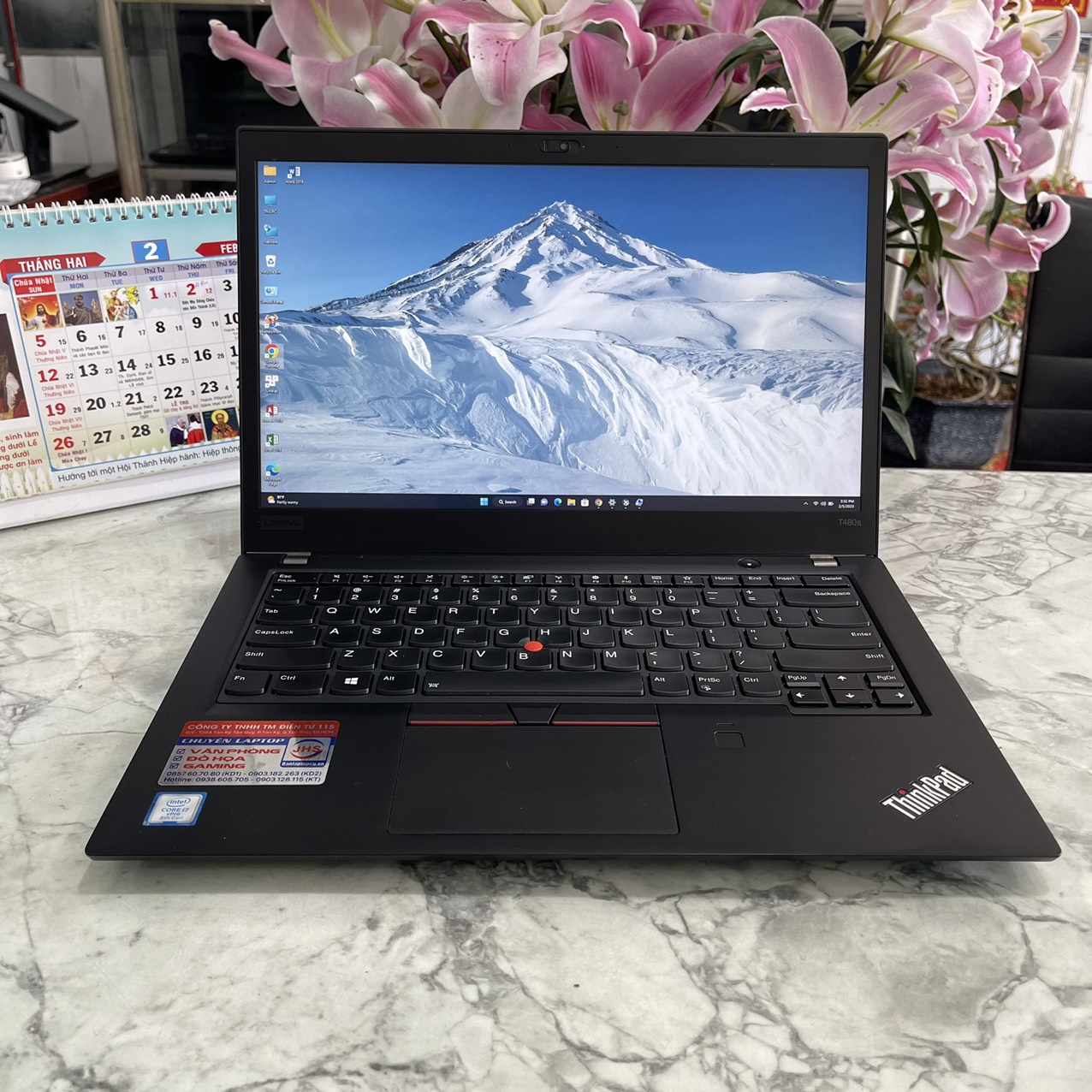 Lenovo Thinkpad T480s Core I7-8650U Ram 16gb Ssd 256gb Màn Hình 14" Fhd IPS Touch