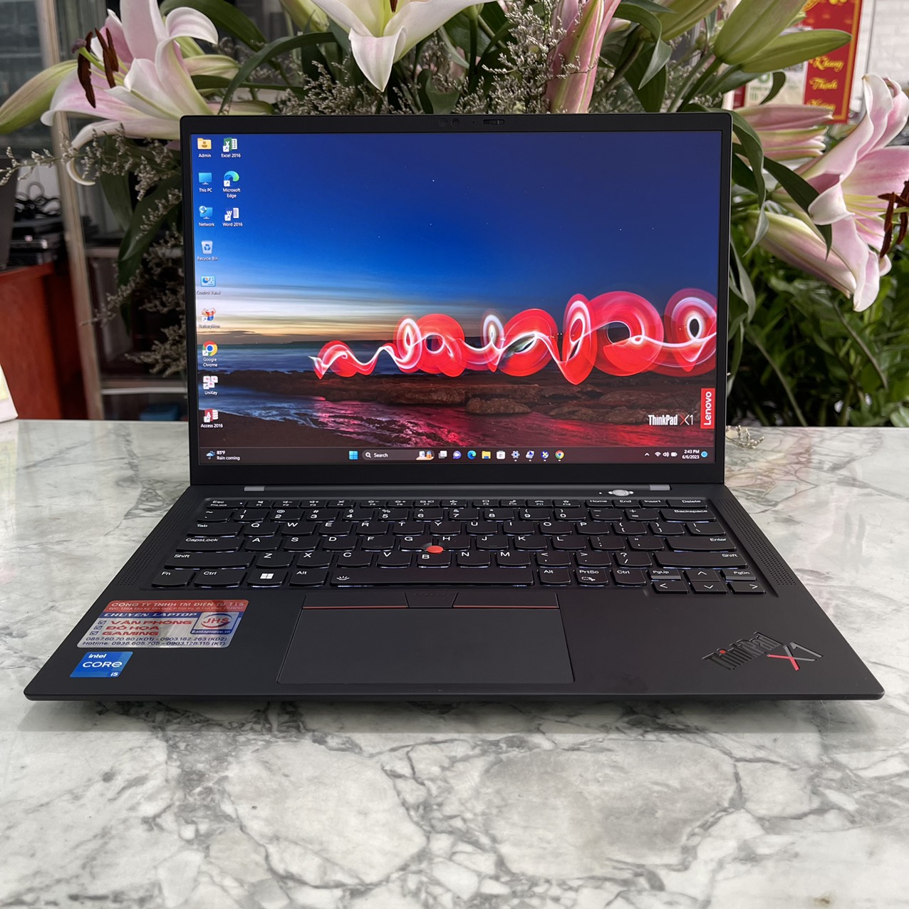 Lenovo Thinkpad X1 Carbon Gen 9 (20XW00J7SG) Core I5-1135G7 Ram 16gb Ssd 512gb Màn Hình 14.0″Inch WUXGA