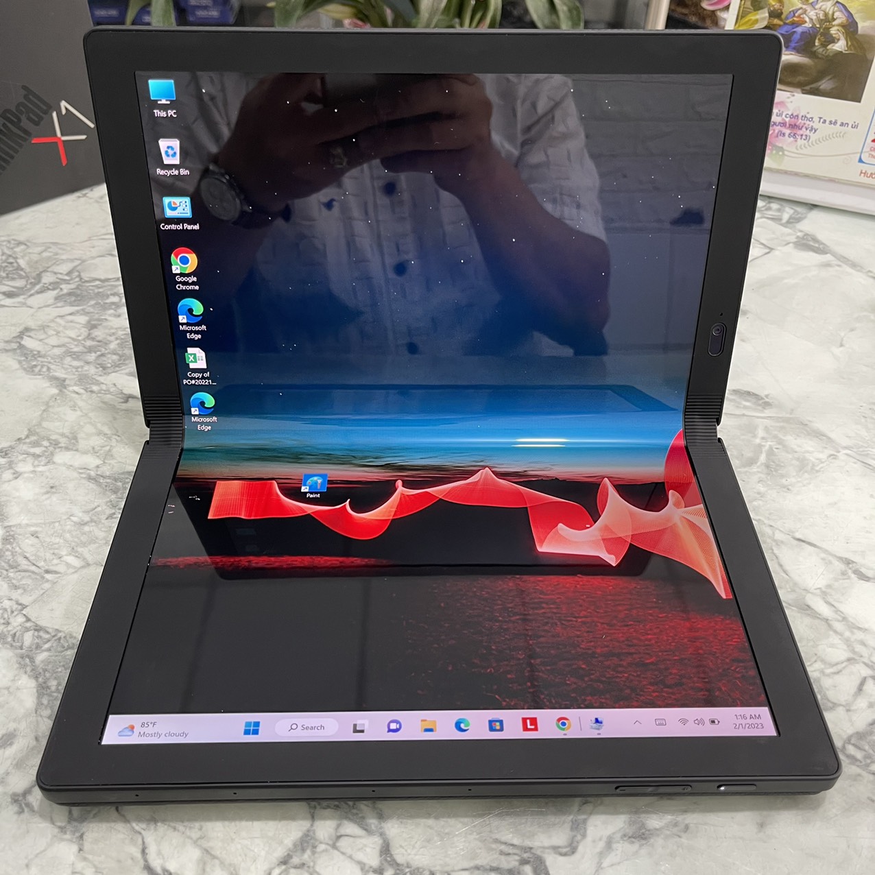 Lenovo Thinkpad X1 Fold Gen 1 MÁY LIKENEW FULL BOX Core i5-L16G7 RAM 8GB SSD 256GB Màn hình 13.3 inch QXGA 2K Touch (TẶNG KÈM PHÍM, BÚT CẢM ỨNG)