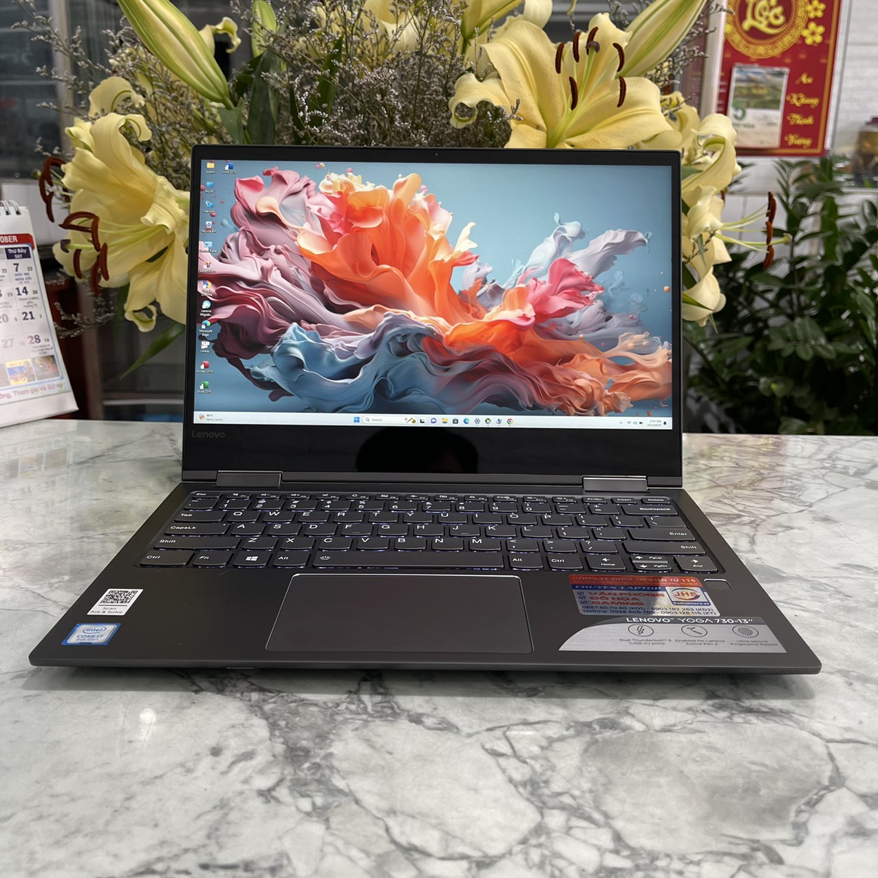 Lenovo Yoga 730-13IKB Core I7-8550U Ram 8gb Ssd 512gb Màn Hình 13.3Inch Fhd IPS Xoay 360