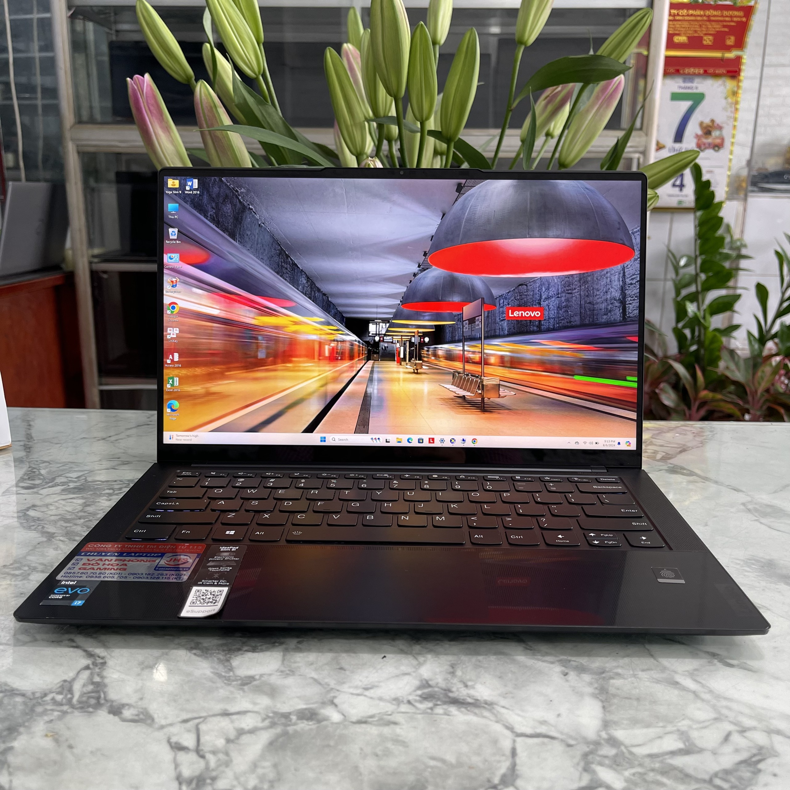 Lenovo Yoga Slim 9 14ITL5 Máy LikeNew Core I7-1165G7 Ram 16gb Ssd 512gb Màn Hình 14" 4K Touch Viền Siêu Mỏng