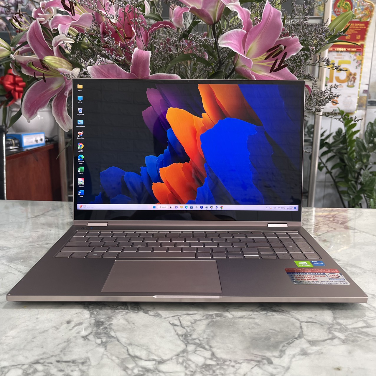 Samsung Galaxy Book Flex Alpha 2 Core I5-1135G7 Ram 8gb Ssd 256gb Card MX450 2GB Màn Hình 13.3Inch QLED Touch+ PEN